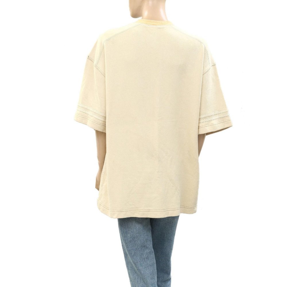 Urban Outfitters Solid Ribbed Pullover Top Oversized Cotton Slouchy M New - Picture 3 of 4